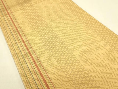 平和屋着物●京の名門・菱屋六右ェ門 両面 六通柄袋帯 能 金糸 正絹 逸品 未使用 DABB7246op