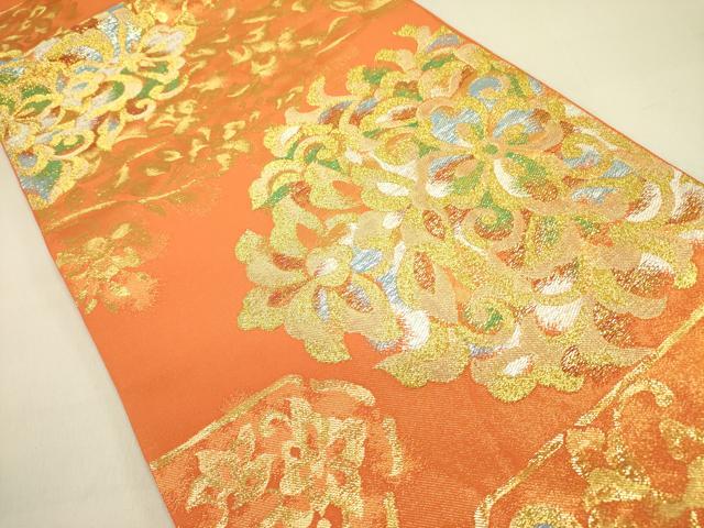 平和屋着物●西陣 川島織物 六通柄 本袋帯 宝相華 金銀糸 正絹 逸品 DABB7248op