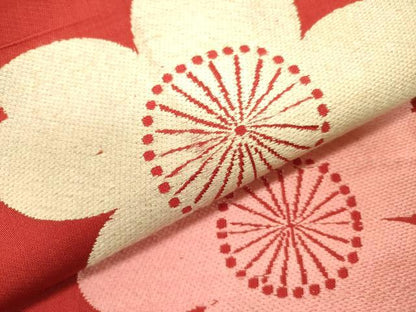 平和屋着物●アンティーク 大正ロマン 九寸名古屋帯 唐織 舞桜 正絹 逸品 DABB7249op