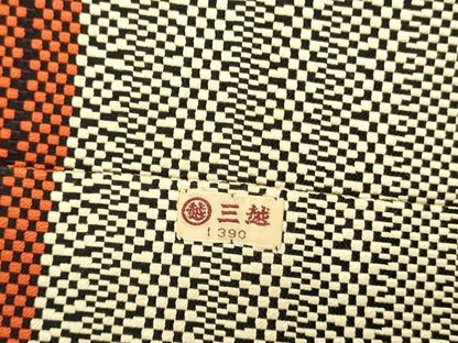 平和屋着物●本場筑前博多織 八寸名古屋帯 間道 三越扱い 正絹 逸品 DABB7254op