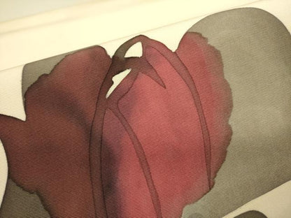 平和屋着物●日展染色作家 高久空木 ろうけつ染 塩瀬 九寸開き名古屋帯 草花 正絹 逸品 DABB7259op