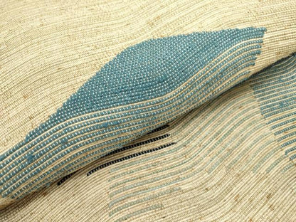 平和屋着物●八寸名古屋帯　ぜんまい紬　抽象文様　正絹　逸品　DABB7271op