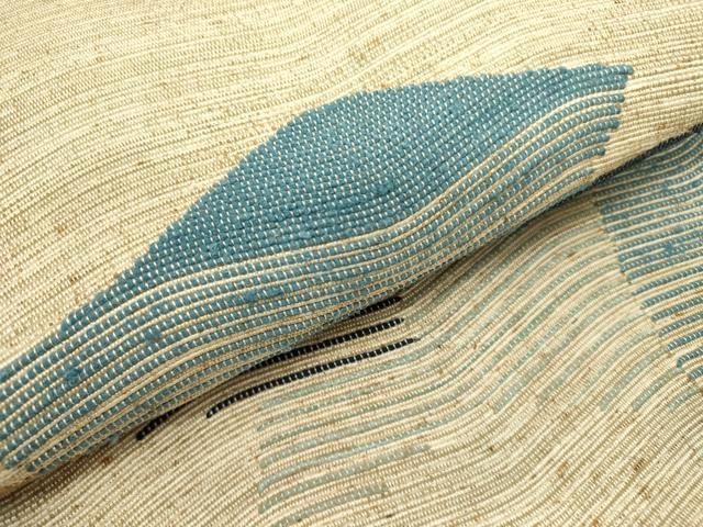 平和屋着物●八寸名古屋帯　ぜんまい紬　抽象文様　正絹　逸品　DABB7271op
