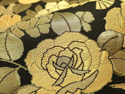 平和屋着物●染色作家 斉藤三才 六通柄袋帯 三才鳥 草花 金糸 正絹 逸品 DABB7275op