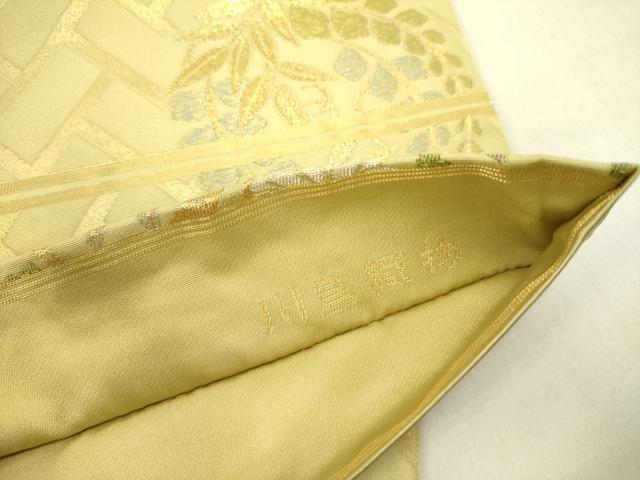 平和屋着物●西陣 川島織物 六通柄 本袋帯 花丸文 金銀糸 正絹 逸品 DABB7292op