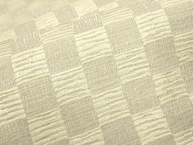 平和屋着物●全通柄袋帯 市松 正絹 逸品 DABB7297op