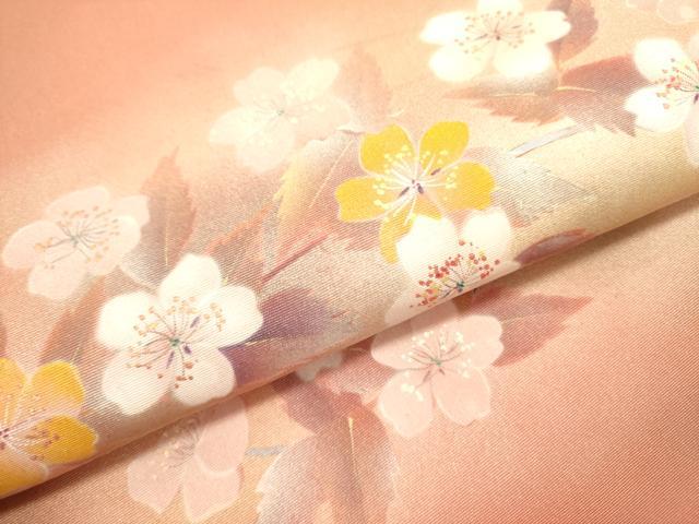 平和屋着物●塩瀬 九寸名古屋帯 草花 金銀彩 正絹 逸品 DABB7319op