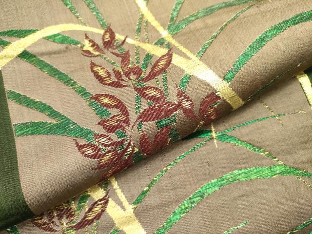 平和屋着物●アンティーク　大正ロマン　九寸名古屋帯　駒刺繍　草花　金糸　正絹　逸品　DABD0629op 楽天市場】平和屋本店□極上 アンティーク 大正ロマン お引きずり・お