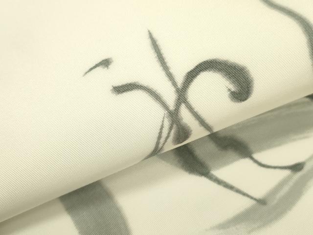 平和屋着物●洗える最高級着物 ＜英＞はなぶさ謹製 つけ帯 作家物 手描き 文字文 たとう紙付き DABB7367op