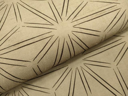 平和屋着物●九寸開き名古屋帯 紬地 麻の葉文様 正絹 逸品 DABB7383op