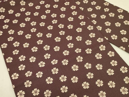 平和屋着物●全通柄九寸名古屋帯　舞桜　正絹　逸品　DABB7395op