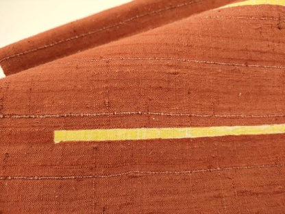 平和屋着物●つけ帯 紬地 横段文 正絹 逸品 DABB7409op