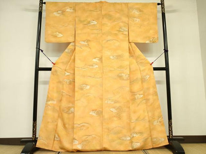 平和屋着物■上質な小紋 雲取亀甲芝文 暈し染め 正絹 逸品 DABB7426op