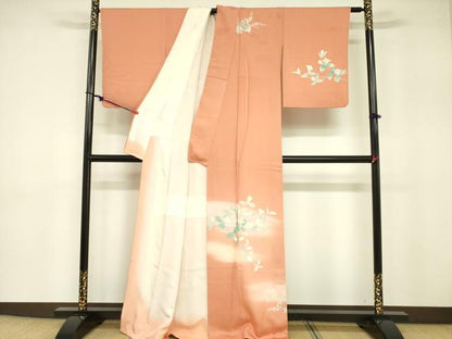 平和屋着物■訪問着 刺繍 草花文 暈し染め 正絹 逸品 DABB7427op