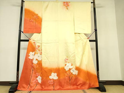 平和屋着物■訪問着 牡丹 暈し染め 正絹 逸品 DABB7432op