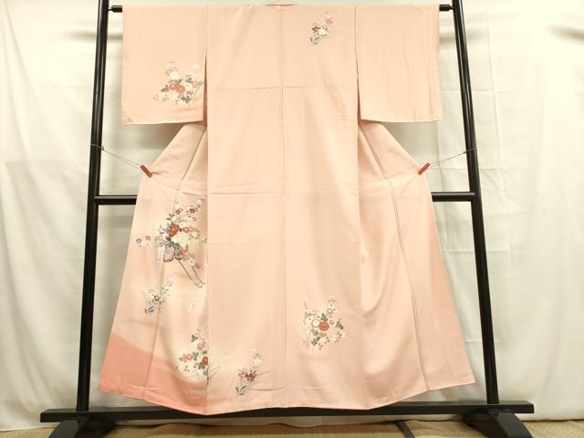 平和屋着物■訪問着 花車文 暈し染め 金彩 正絹 逸品 DABB7456op