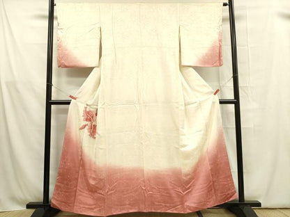 平和屋着物■訪問着 刺繍 カトレア 暈し染め 正絹 逸品 DABB7470op