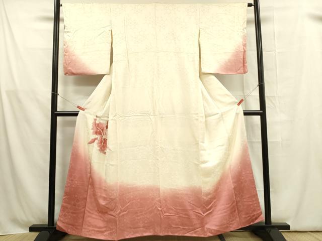 平和屋着物■訪問着 刺繍 カトレア 暈し染め 正絹 逸品 DABB7470op