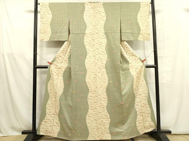 平和屋着物■上質な小紋 草花 金彩 ますいわ屋扱い 正絹 逸品 DABB7484op
