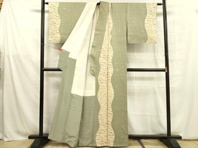 平和屋着物■上質な小紋 草花 金彩 ますいわ屋扱い 正絹 逸品 DABB7484op