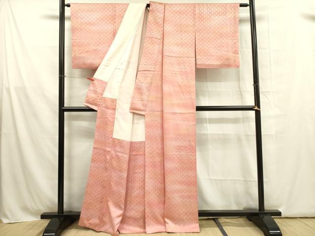 平和屋着物■上質な小紋 青海波地紋 暈し染め 正絹 逸品 DABB7498op