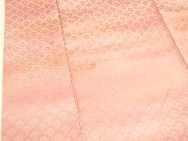 平和屋着物■上質な小紋 青海波地紋 暈し染め 正絹 逸品 DABB7498op
