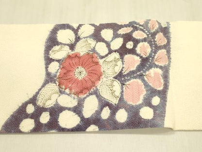 平和屋着物●九寸名古屋帯 辻が花 鬼しぼ縮緬 正絹 逸品 DABB7539op