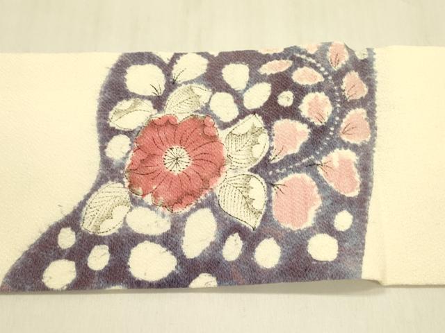 平和屋着物●九寸名古屋帯 辻が花 鬼しぼ縮緬 正絹 逸品 DABB7539op