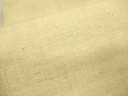 平和屋着物●八寸名古屋帯 紬地 練色 正絹 逸品 DABB7543op