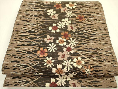 平和屋着物●こむさでもーど・COMME CA DU MODE 六通柄袋帯 舞桜 芝 やまと誂製 正絹 逸品 DABB7555op