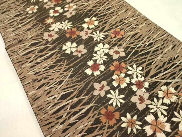 平和屋着物●こむさでもーど・COMME CA DU MODE 六通柄袋帯 舞桜 芝 やまと誂製 正絹 逸品 DABB7555op