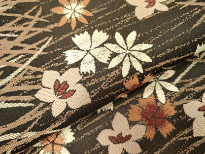平和屋着物●こむさでもーど・COMME CA DU MODE 六通柄袋帯 舞桜 芝 やまと誂製 正絹 逸品 DABB7555op