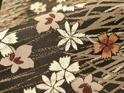 平和屋着物●こむさでもーど・COMME CA DU MODE 六通柄袋帯 舞桜 芝 やまと誂製 正絹 逸品 DABB7555op