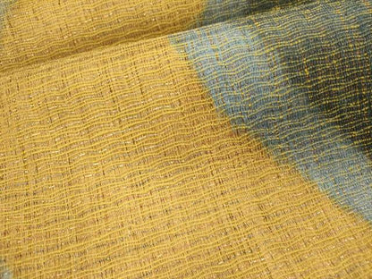 平和屋着物▽六通柄袋帯 スリーシーズン 春夏秋 櫛織 流線文 金糸 正絹 逸品 DABB7559op