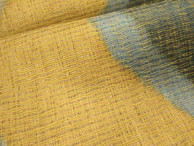 平和屋着物▽六通柄袋帯 スリーシーズン 春夏秋 櫛織 流線文 金糸 正絹 逸品 DABB7559op