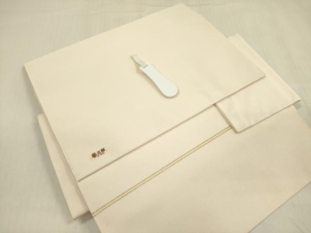平和屋着物●爪掻き本綴れ つけ帯 唐草 金糸 三越扱い 正絹 逸品 DABB7576op