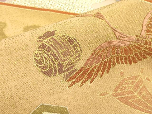 平和屋着物■豪華黒留袖 刺繍 宝尽くし飛鶴花文 金彩 正絹 逸品 DABB7611op