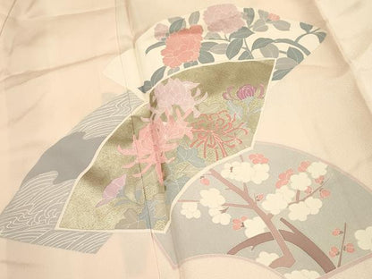 平和屋着物■訪問着 刺繍 地紙花文 金彩 正絹 逸品 DABB7631op