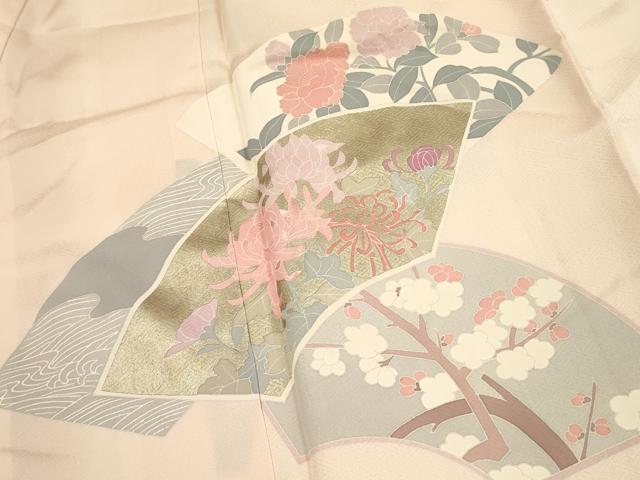 平和屋着物■訪問着 刺繍 地紙花文 金彩 正絹 逸品 DABB7631op