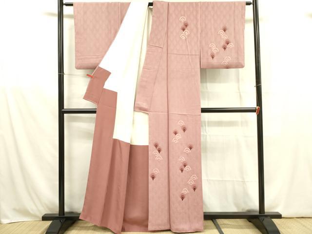 平和屋着物■訪問着 地紋起こし 松葉青海波 正絹 逸品 DABB7660op