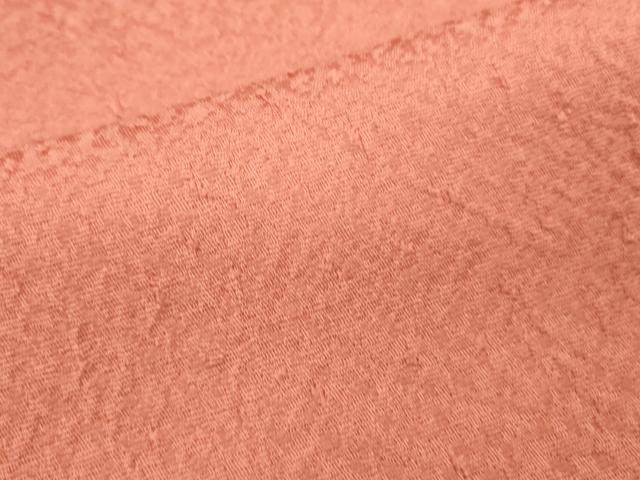 平和屋着物■上質な色無地 霞地紋 甚三紅色 正絹 逸品 DABB7666op
