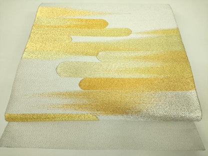平和屋着物●爪掻き本綴れ 太鼓柄袋帯 霞文 金銀糸 正絹 逸品 DABB7690op