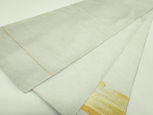 平和屋着物●爪掻き本綴れ 太鼓柄袋帯 霞文 金銀糸 正絹 逸品 DABB7690op
