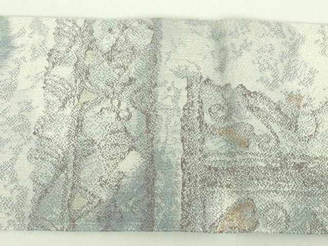 平和屋着物●本場筑前博多織 八寸名古屋帯 抽象文様 正絹 逸品 DABB7705op