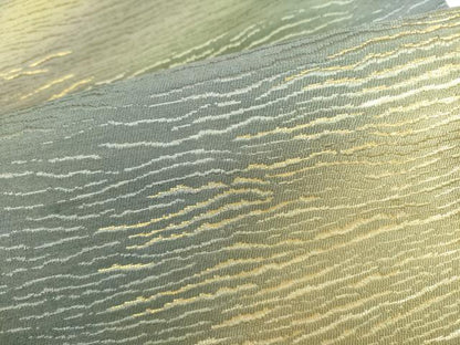 平和屋着物●全通柄袋帯 霞文 金糸 正絹 逸品 DABB7721op