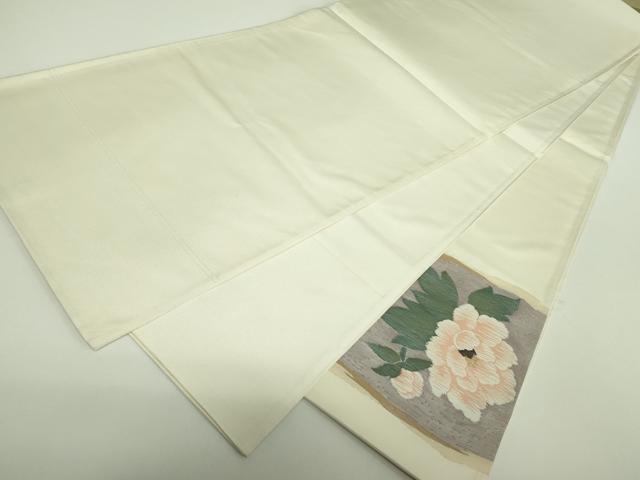 平和屋着物●太鼓柄袋帯 すくい織 牡丹唐草 金糸 鈴乃屋扱い 正絹 逸品 DABB7727op