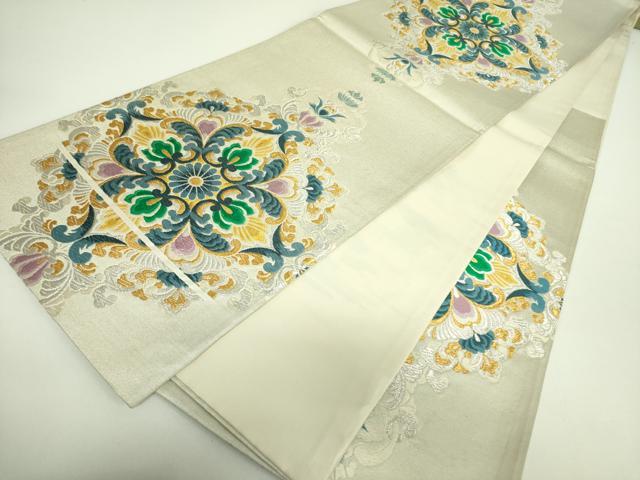 平和屋着物●六通柄袋帯 唐織 天平の華 金銀糸 三越扱い 正絹 逸品 DABB7735op