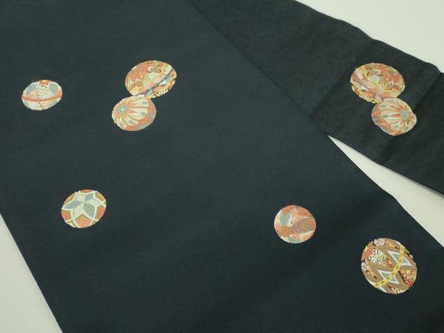 平和屋着物●九寸名古屋帯　唐織　作家物　花鞠文　金糸　正絹　逸品　DABB7742op