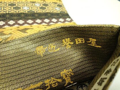 平和屋着物●創業280年　誉田屋源兵衛　両面　全通柄袋帯　譽文彫金　吉祥貮百六拾寶　金銀糸　正絹　逸品　未使用　DABB7745op