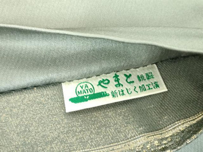 平和屋着物●皇室デザイナー　中村乃武夫　六通柄袋帯　草葉文　金糸　やまと誂製　正絹　逸品　DABB7756op